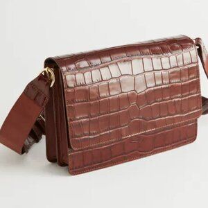 Patent Leather Croc Embossed Bag